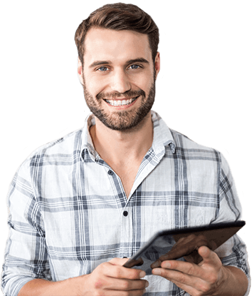 Homme dans site web pour Arpenteurs