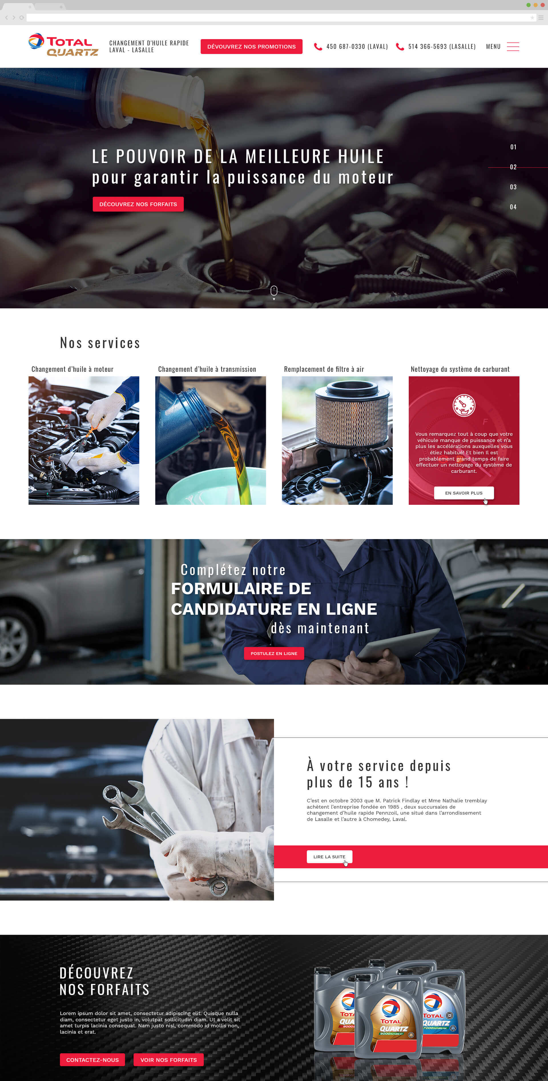 Site web semi-personnalisé pour Arpenteurs